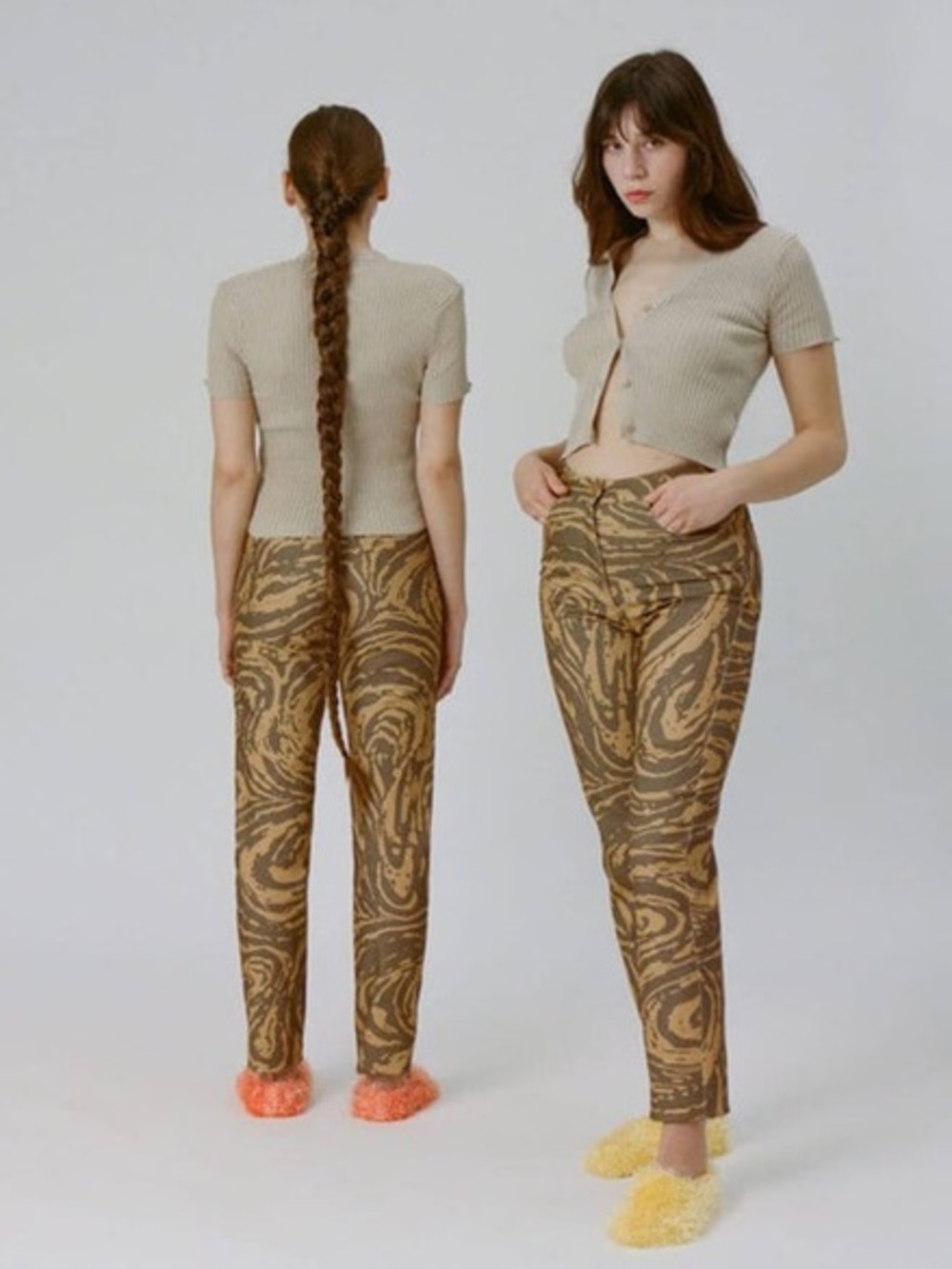 Vatka Lokum Pants Brown Printed‎ Womens Size 34